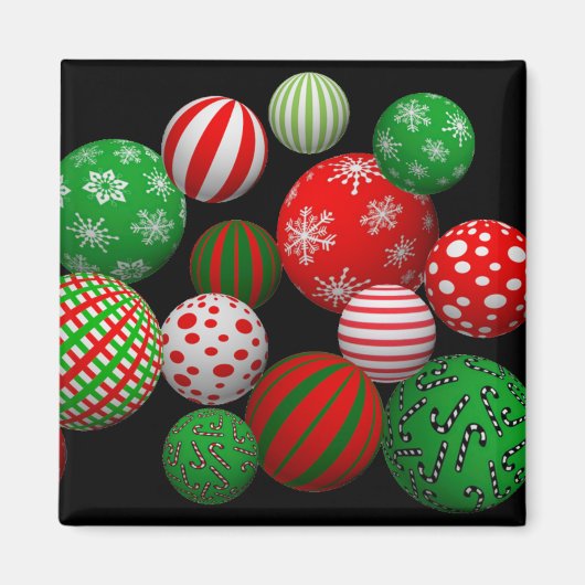 Aimant Boules de Noël 3D (Devant)
