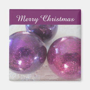 Aimant Boules de Noël Brillantes