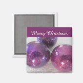 Aimant Boules de Noël pétillantes (Recto/Verso)