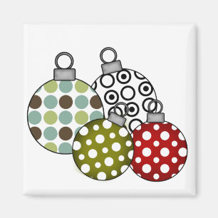 Aimant Boules de Noël Rétro T-shirts et Cadeaux