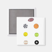 Aimant Boules de sport (Recto/Verso)