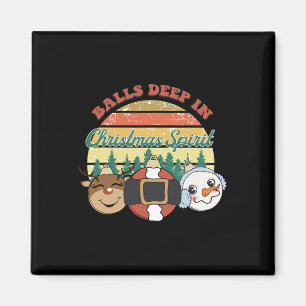 Aimant Boules Profondes Dans L'Esprit De Noël Vintage Noë