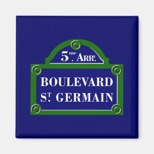 Aimant Boulevard Saint-Germain, plaque de rue de Paris
