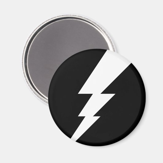 Aimant Boulon éclair blanc (Recto/Verso)