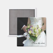 Aimant bouquet aquarelle, Enregistrer la date (Recto/Verso)