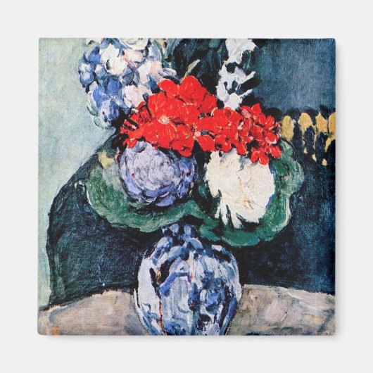 Aimant Bouquet avec Little Delft, Paul Cezanne (Devant)