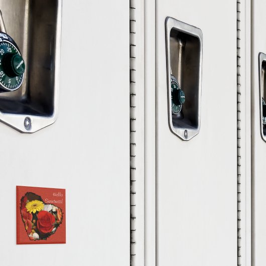 Aimant Bouquet Coeur Bord Déchiré (In situ (casier))