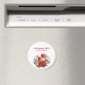 Aimant Bouquet de bougies et Poinsettia Noël (In Situ (Lave-vaisselle))