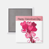 Aimant Bouquet de cœurs de la Saint-Valentin (Recto/Verso)