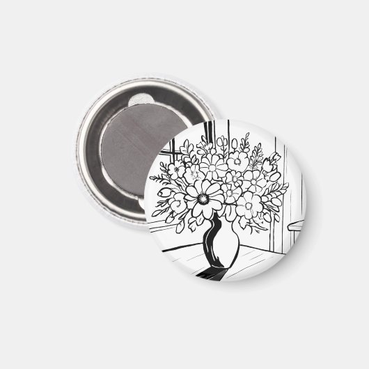 Aimant Bouquet de fleurs (Recto/Verso)