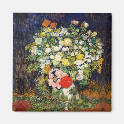 Aimant Bouquet de fleurs dans un vase de Vincent Van Gogh (Devant)