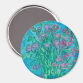 Aimant Bouquet de fleurs d'été fleur sauvage peinture flo (Recto/Verso)
