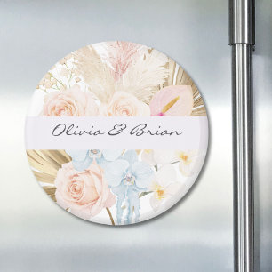 Aimant Bouquet de fleurs tropicales jolies personnalisé F