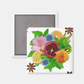 Aimant Bouquet de fruits. (Recto/Verso)