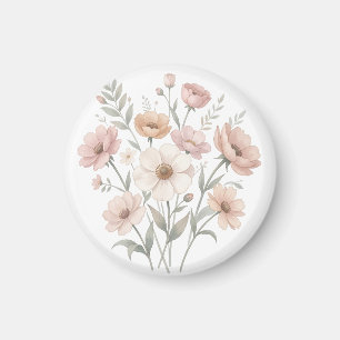 Aimant Bouquet de l'Anémone Douce Aquarelle Douceur