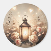 Aimant Bouquet de lanterne rose Glow (Devant)