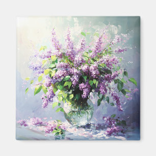 Aimant Bouquet de lilas en fleurs de lavande