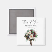Aimant Bouquet de mariage rustique Fleurs Faveurs de mari (Recto/Verso)