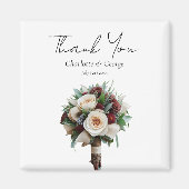 Aimant Bouquet de mariage rustique Fleurs Faveurs de mari (Devant)