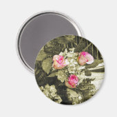 Aimant Bouquet de mariage vintage (Recto/Verso)