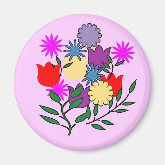 Aimant bouquet de printemps (Devant)