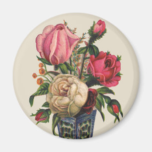 Aimant Bouquet de rose florale de fleurs victoriennes