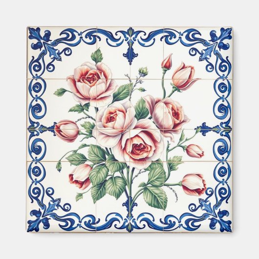 aimant bouquet de roses classique (Devant)