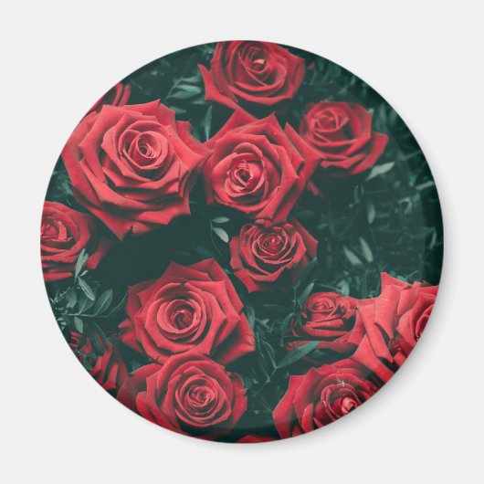 Aimant Bouquet de roses rouges (Devant)
