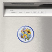 Aimant Bouquet de tournesol d'été (In Situ (Lave-vaisselle))