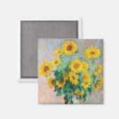 Aimant Bouquet de tournesols Claude Monet (Recto/Verso)