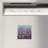 Aimant Bouquet Double rouge brillant Art original (In Situ (Lave-vaisselle))