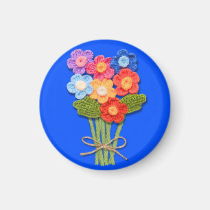 Aimant Bouquet Fleur Crochet, Amant Crochet,