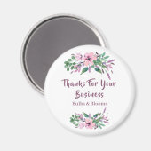 Aimant Bouquet floral de jardin "Merci" (Recto/Verso)