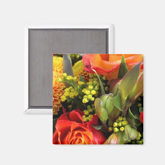 Aimant Bouquet orange (Recto/Verso)