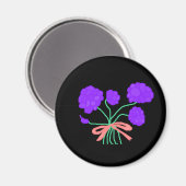 Aimant Bouquet Perfection Violet (Recto/Verso)