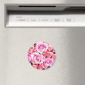 Aimant Bouquet rose (In Situ (Lave-vaisselle))