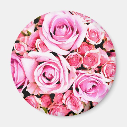 Aimant Bouquet rose (Devant)