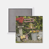 Aimant Bouquets, chaussures et fleurs, Zaanse Schans, (Recto/Verso)