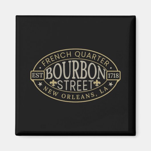 Aimant Bourbon Street New Orleans French Quarter Louisian (Devant)