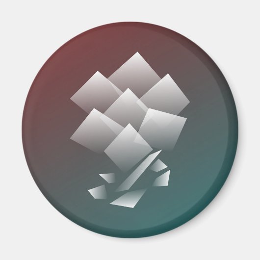 Aimant Bourgogne turquoise blanche (Devant)