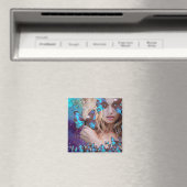 AIMANT BOUTEILLE BLEUE EN PARKLES OR VERT TURQUOISE (In Situ (Lave-vaisselle))