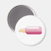 Aimant Bouteille de bébé rose Nouveau bébé fille (Recto/Verso)