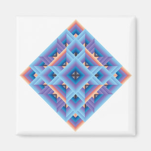 Aimant Bouteille de diamant en bleu et violet