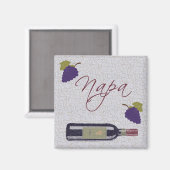 Aimant Bouteille de vin vintage Napa (Recto/Verso)