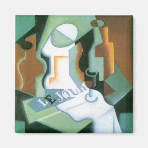 Aimant Bouteille et Compotier par Juan Gris, Cubisme Vint