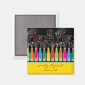 Aimant Bouteilles Colorées Célébrations Enregistrer La Da (Recto/Verso)