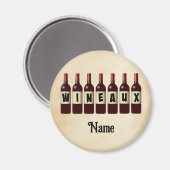 Aimant Bouteilles de vin rouge Wineaux Customisées (Recto/Verso)