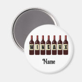 Aimant Bouteilles de vin rouge Wineaux Customisées (Recto/Verso)