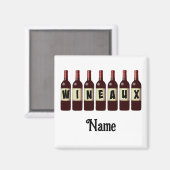 Aimant Bouteilles de vin rouge Wineaux Customisées (Recto/Verso)