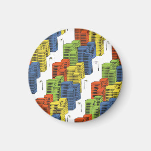 Aimant Bouteilles en verre, design Motif Abstrait.